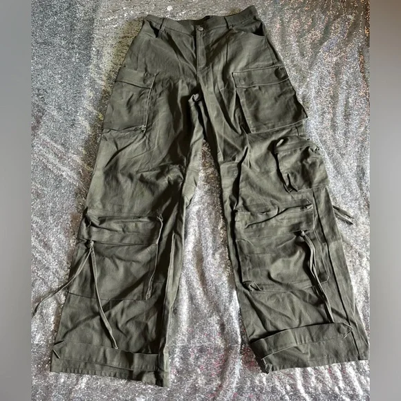 Steve Madden Duo Wide Leg  Cargo Pants Size M - Picture 5 of 9
